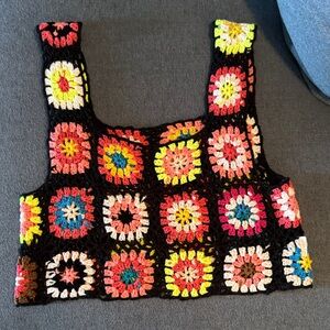 Colorful Crochet Crop Top